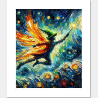 Irish Fairy in Starry Night Posters and Art